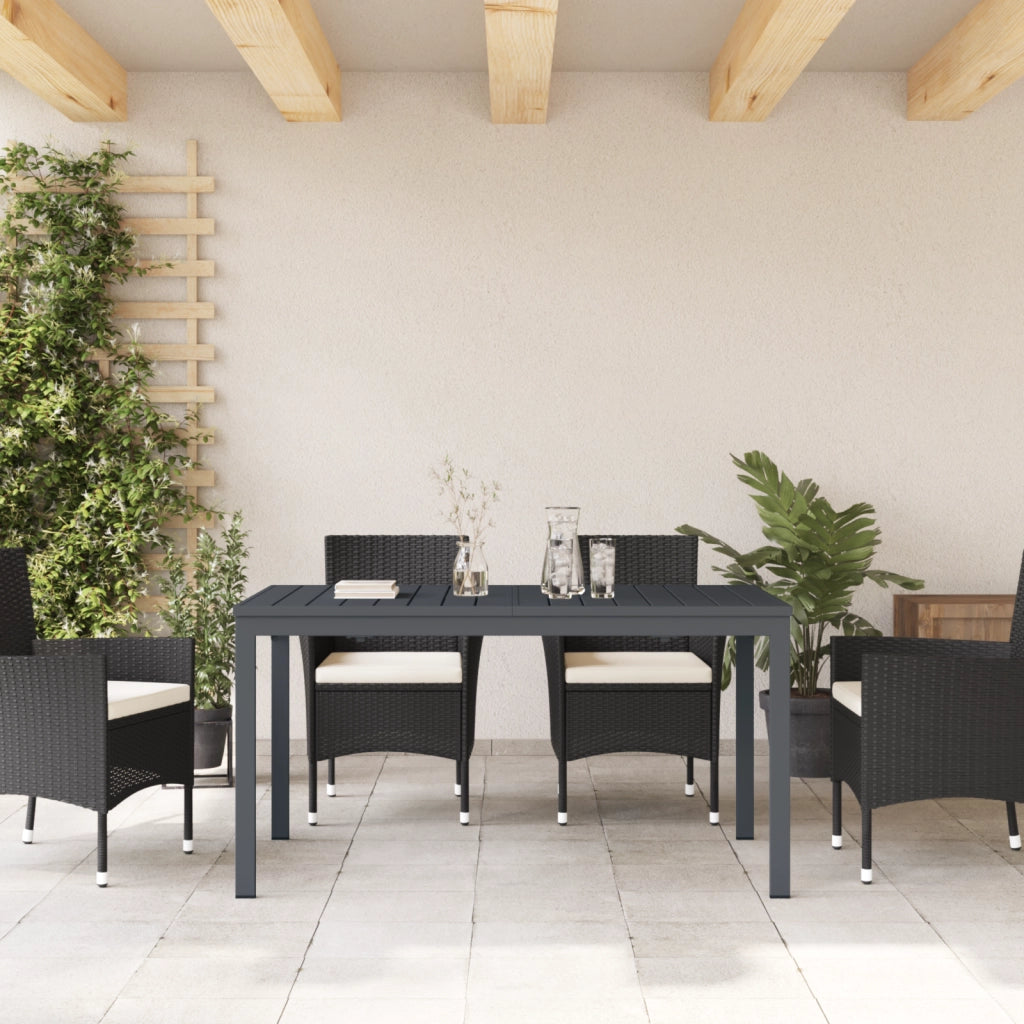 Tavolo da Giardino Grigio Scuro Alluminio Grande