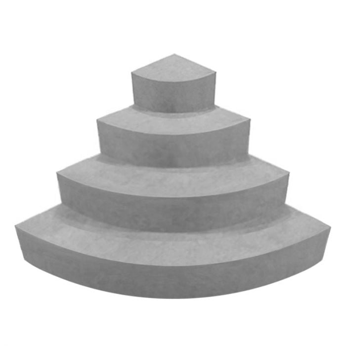 Scala Interna Monza  1,50 X 1,50 H 0,90 M A 3 Gradini, Per Posa Sotto Liner