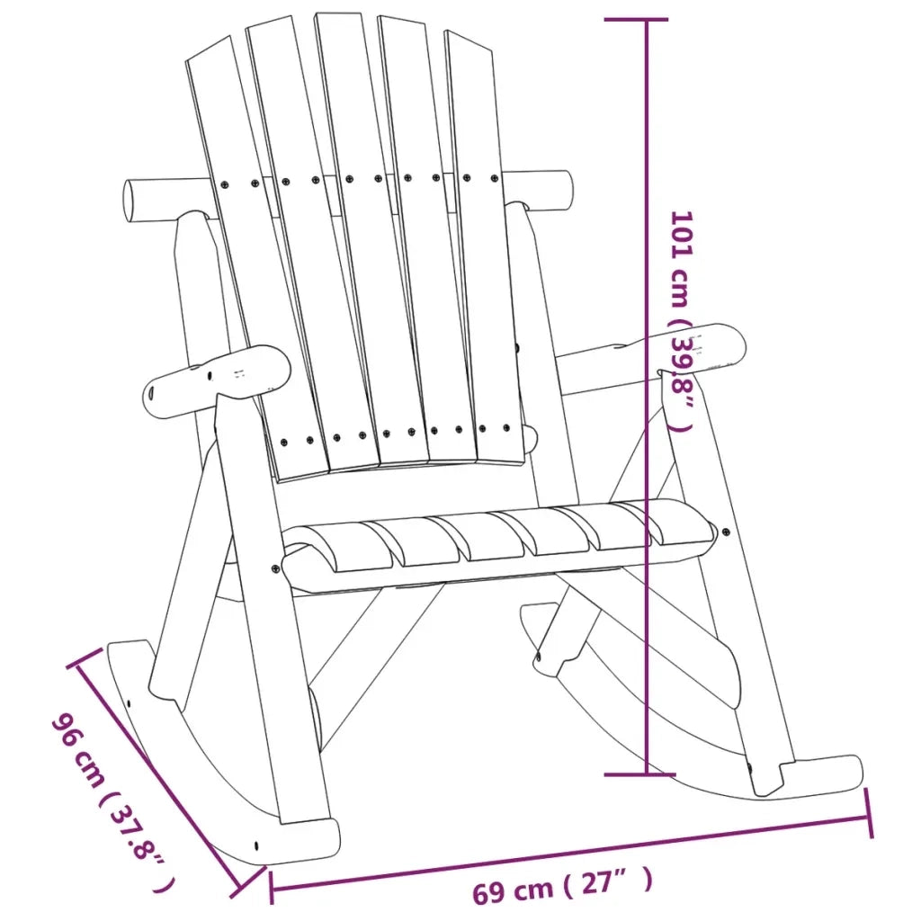 Set Divani da Giardino 5 pz in Legno Massello di Abete 3185529