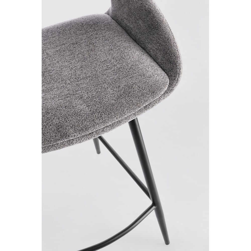 Set di 2 Sgabelli da Cucina Imbottiti con Gambe in Acciaio - LODIA
