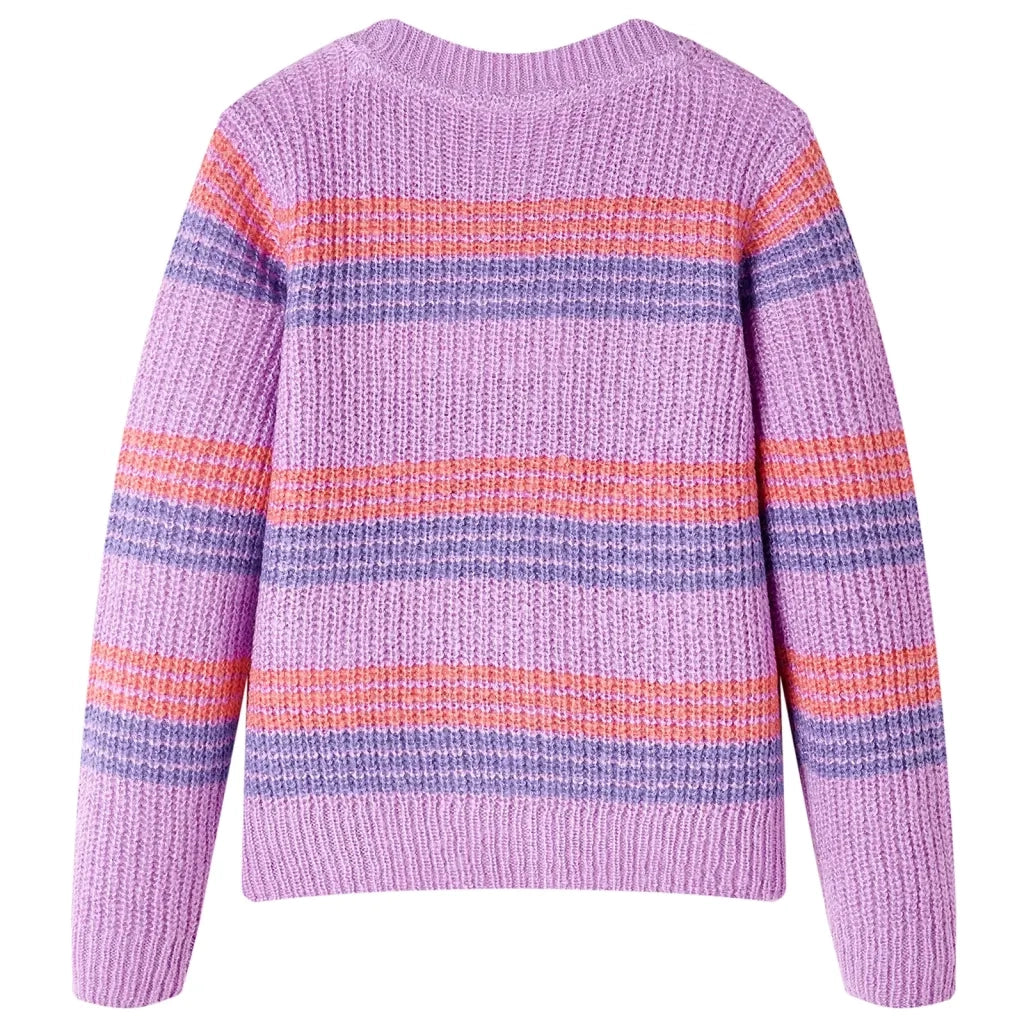 Maglione per Bambini Lavorato a Maglia Lilla e Rosa 92