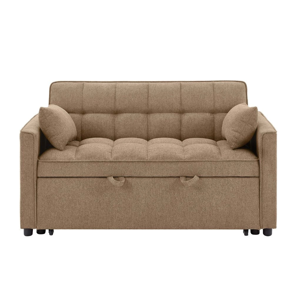 Divano letto Eiri 2 posti in tessuto 188-9 cappuccino
