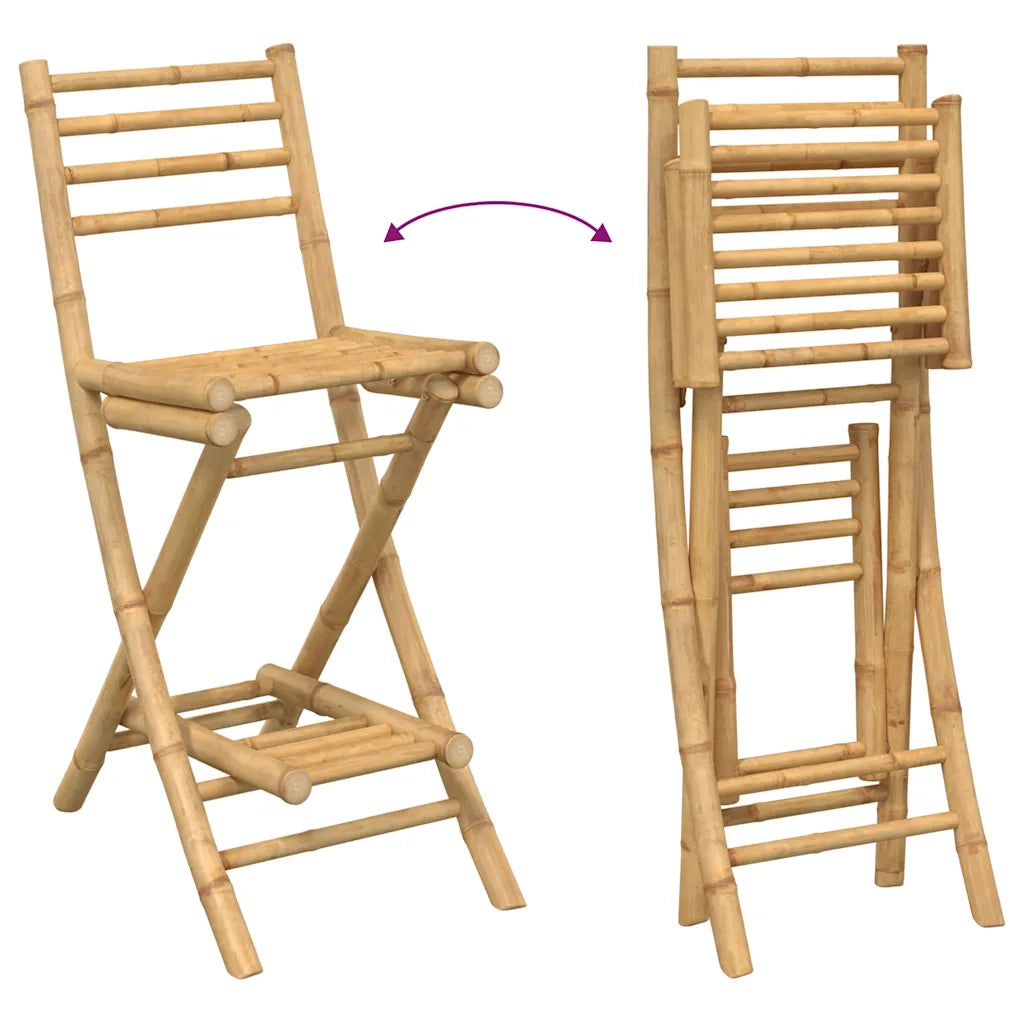 Set Bar da Esterno 3 pz Pieghevole in Bamb¨´ CFW1017137