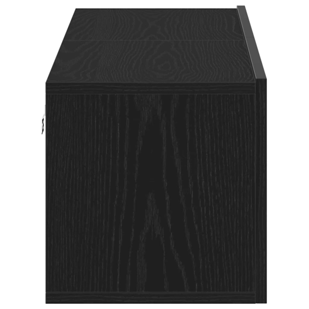 vidaXL Mobile TV Rovere Nero 120x30x30,5 cm in Legno Multistrato