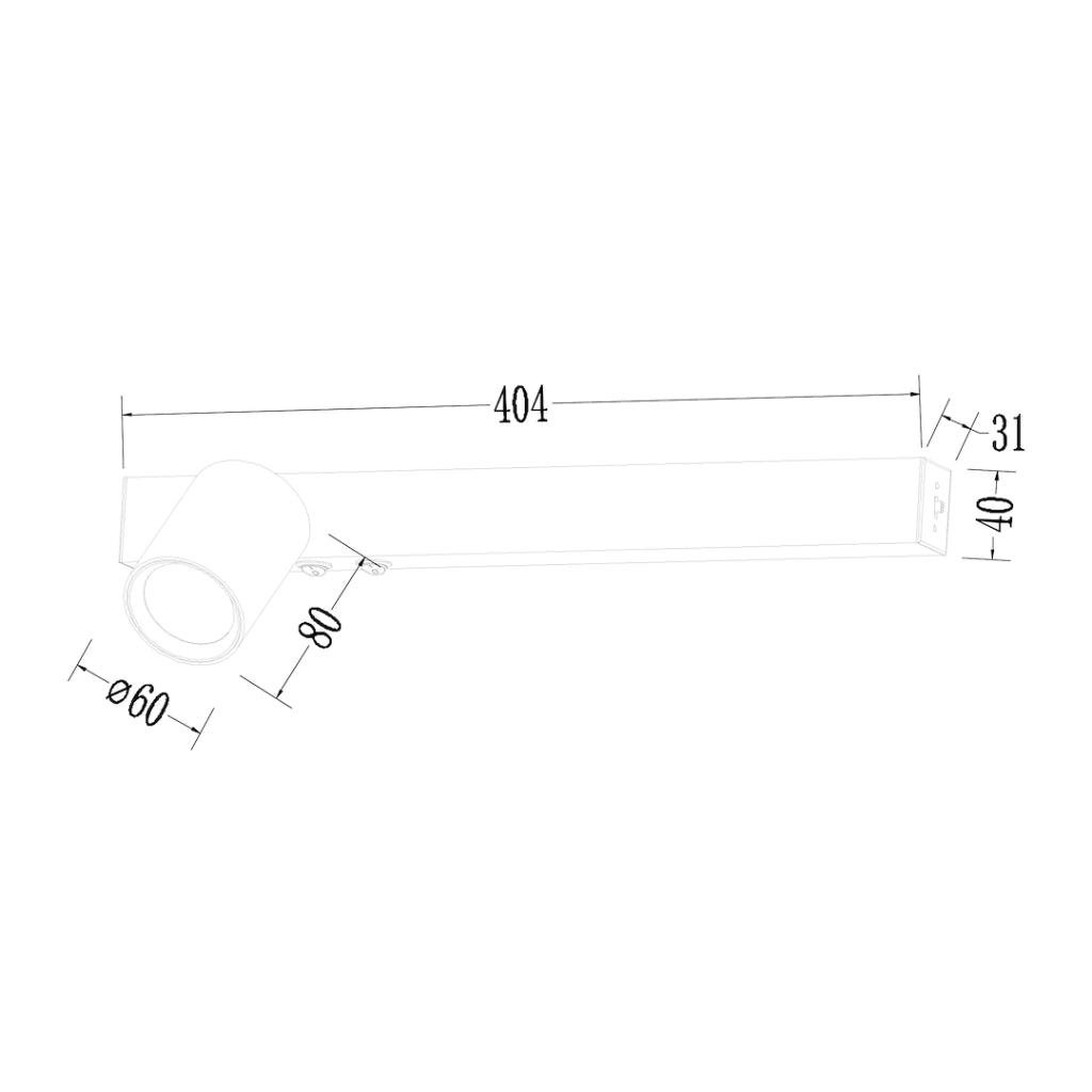 Applique Magnet nera sinistra LED 5W+GU10 lettura Milagro