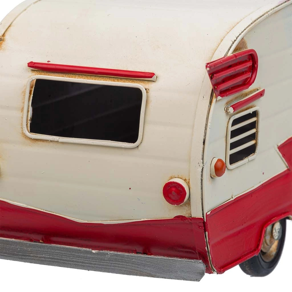 Caravan metallo rossa 28x12.5x15h cm