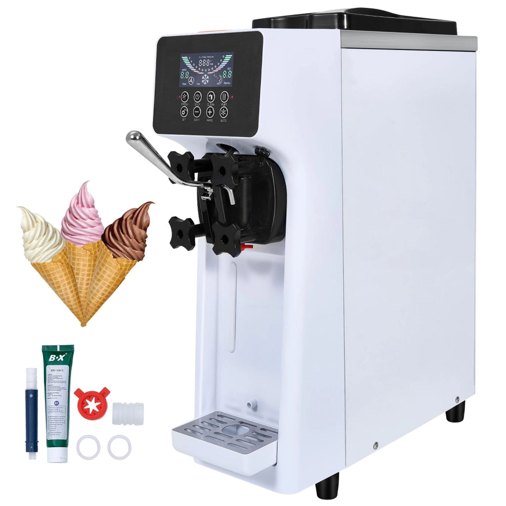 Macchina per Gelato Morbido Commerciale Robusta, Pratica 900 W Monogusto 10 L/H Tramoggia 4 litri Cilindro 1,6 L Pannello LCD per Bar Ristorante Hotel