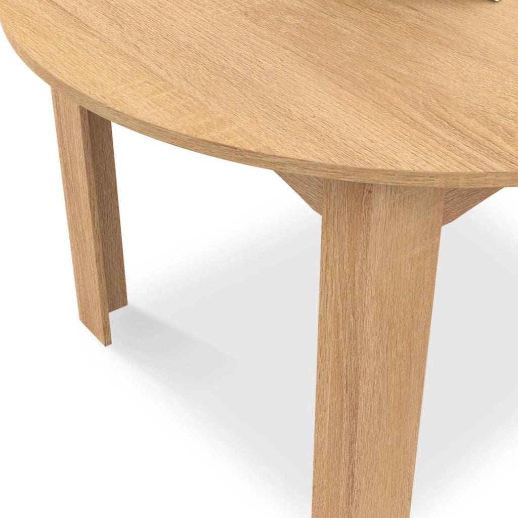 DONA mesa de comedor redonda extensible 4-8 personas haya 110-150 cm