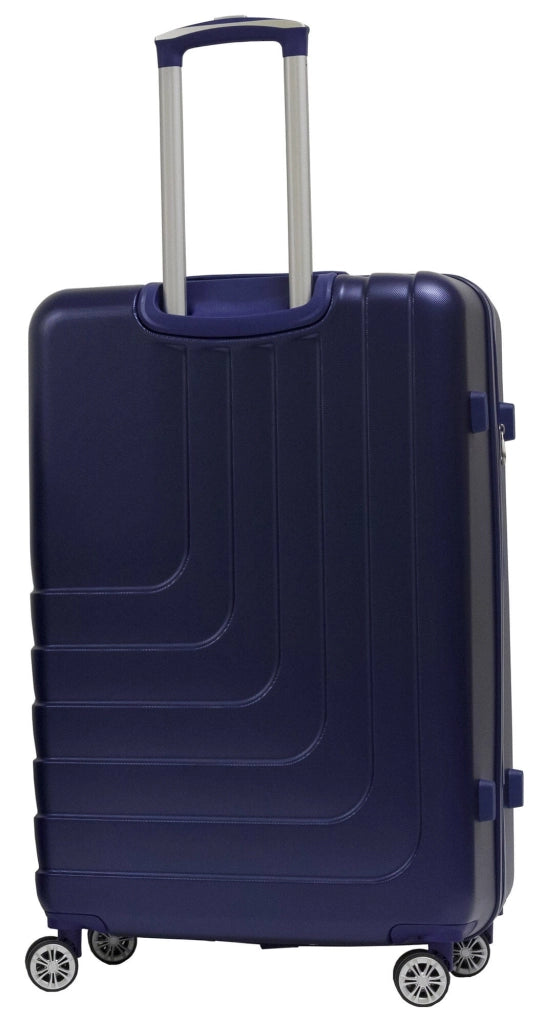 Trolley Valigia Grande Rigida in ABS 4 Ruote TSA Ravizzoni Titanio Blu