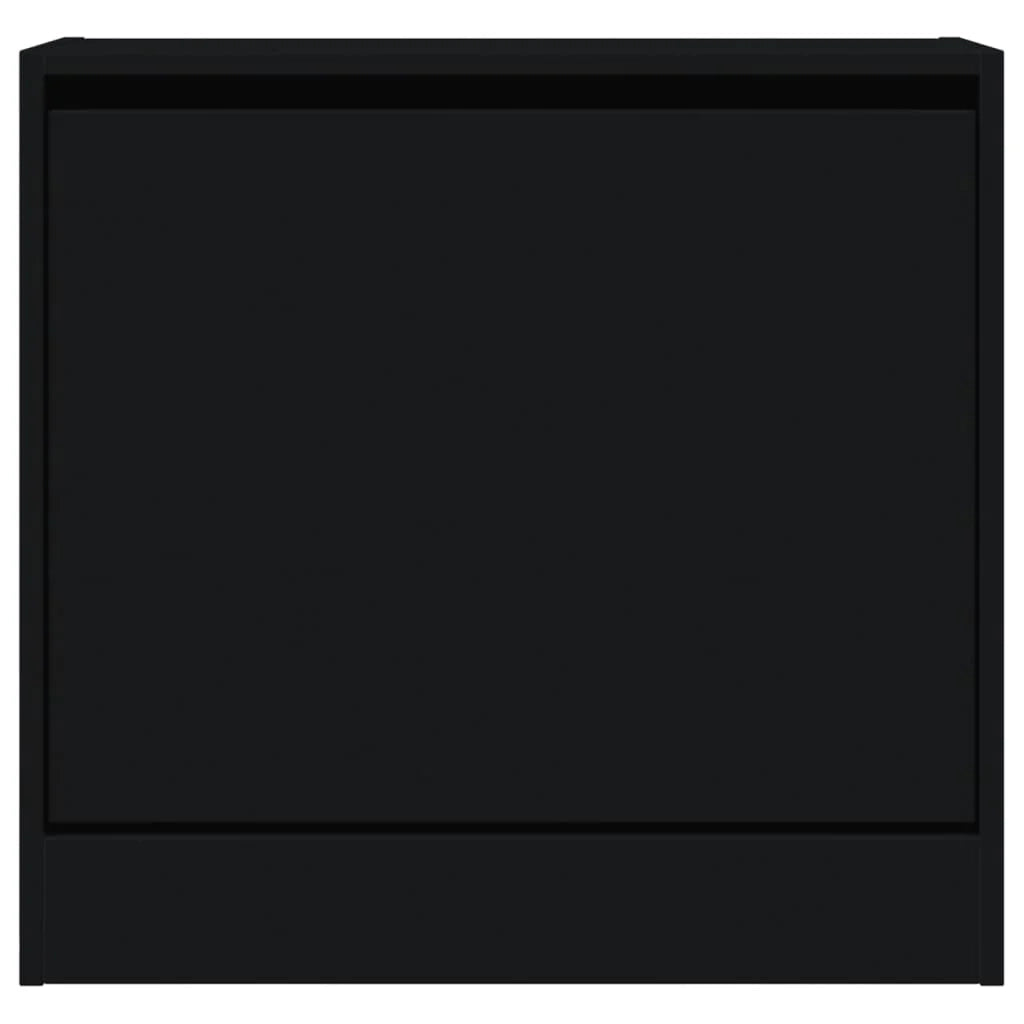 Scarpiera mobiletto portascarpe mobile per ingresso/corridoio/soggiorno 60 x 21 x 57 cm legno ingegnerizzato nero 02_0021990