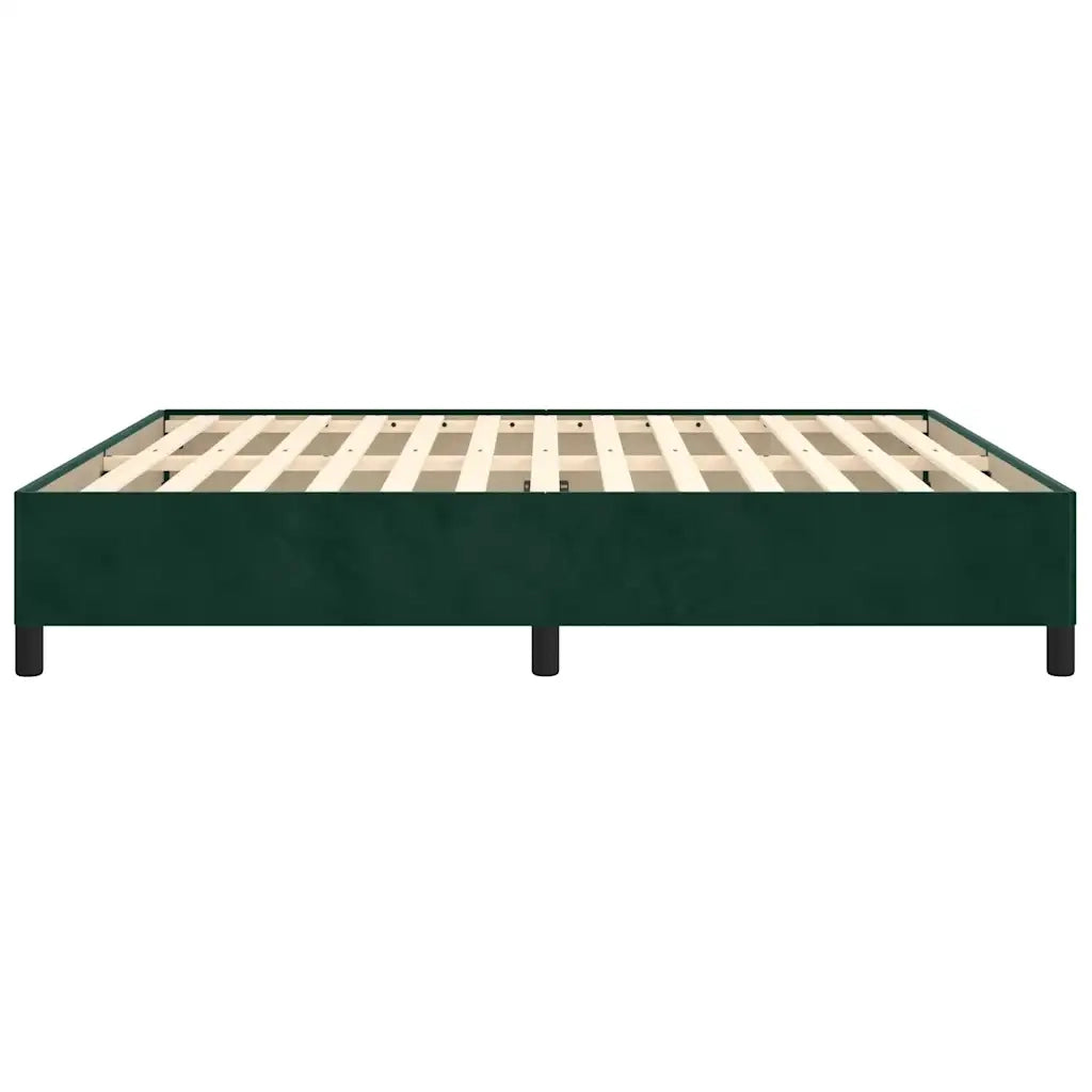 Giroletto senza Materasso Verde Scuro 180x200 cm in Velluto 347339