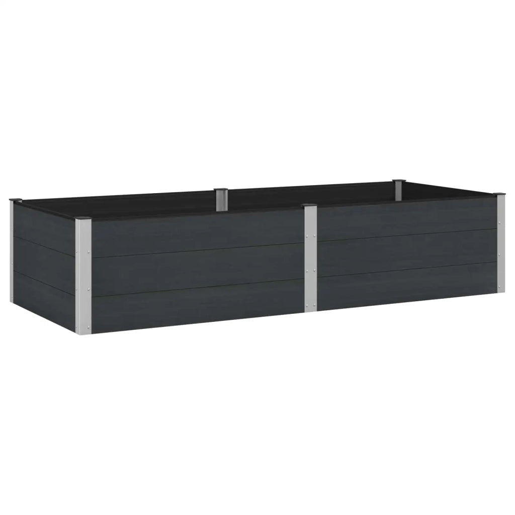 Fioriere | Cassetta per fiori | Letto rialzato da giardino Nero 250 x 100 x 54 cm