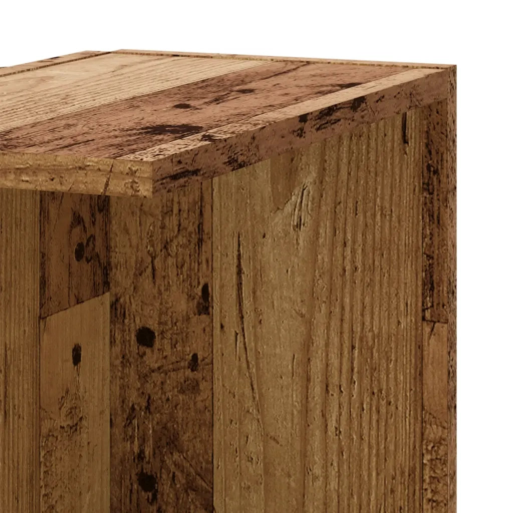 Scaffale Angolare Muro Legno Antico 36,5x36,5x140cm Multistrato