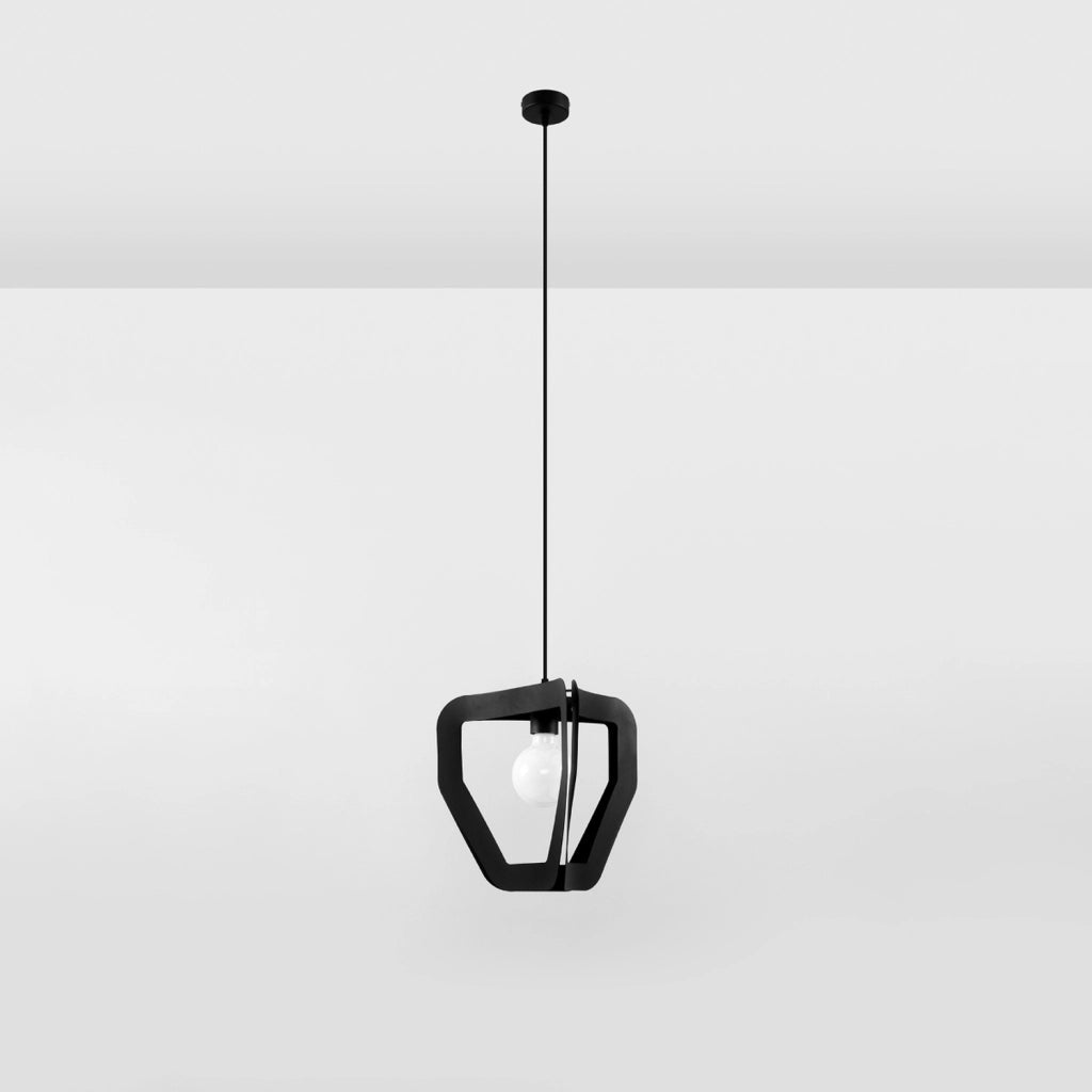 Lampada a sospensione Pure Lume TRIANOS nera metallo E27