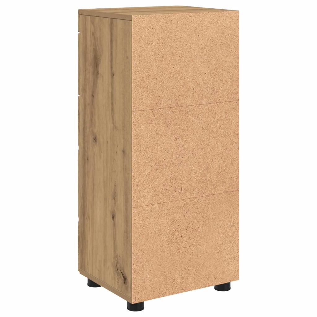 Set di Armadi da Bagno con cassetto TULUM Rovere artigianale 880350