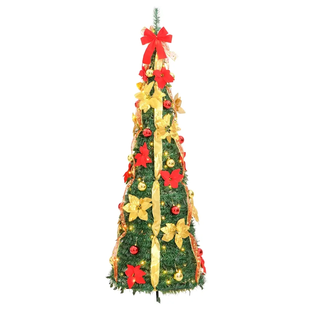 Albero di Natale Artificiale Pop-up con 100 LED Verde 150 cm 357761