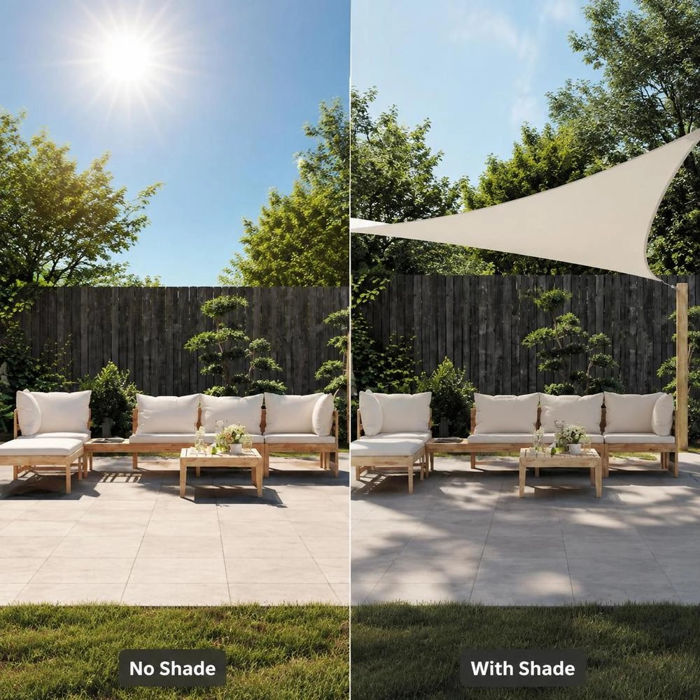 Sunshade Sail Oxford Fabric Triangular 4.5x4.5x4.5 M White