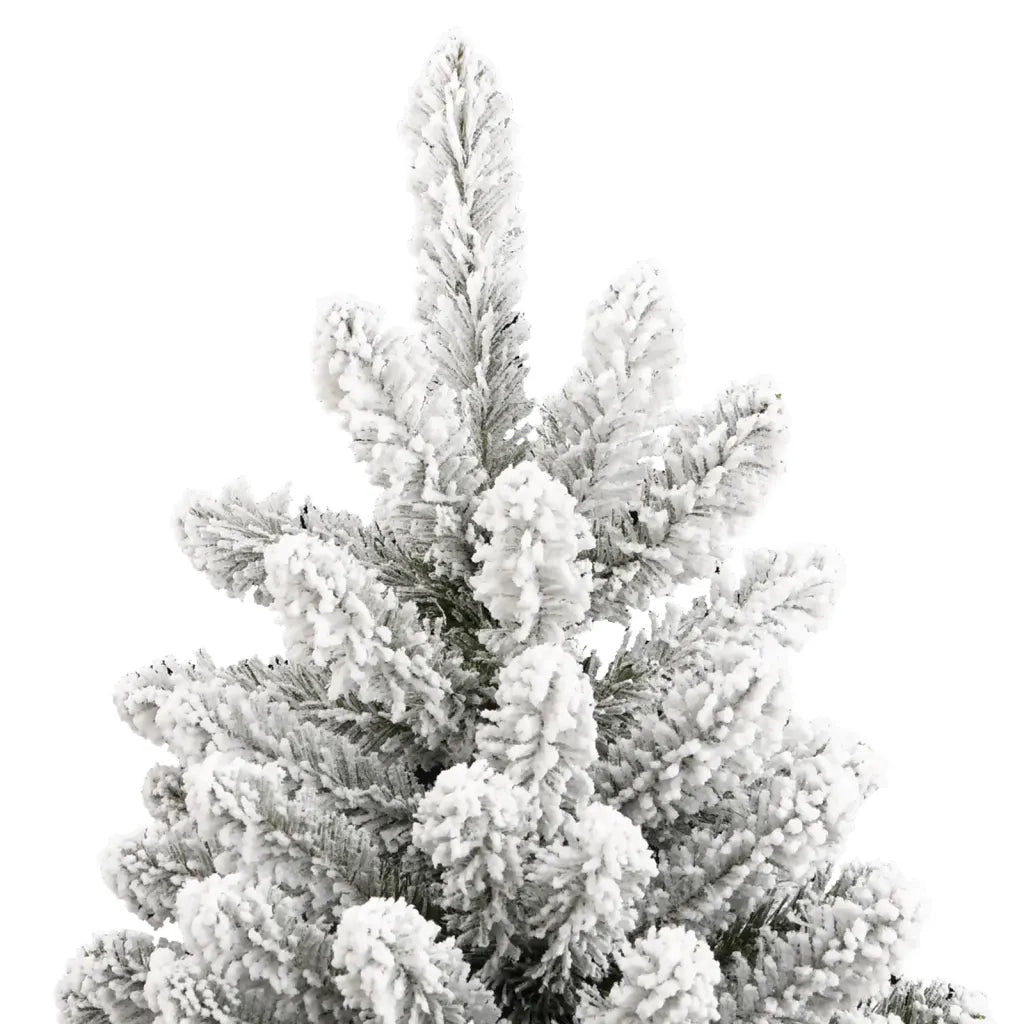 Albero Natale Artificiale Incernierato con Neve Fioccata 210 cm