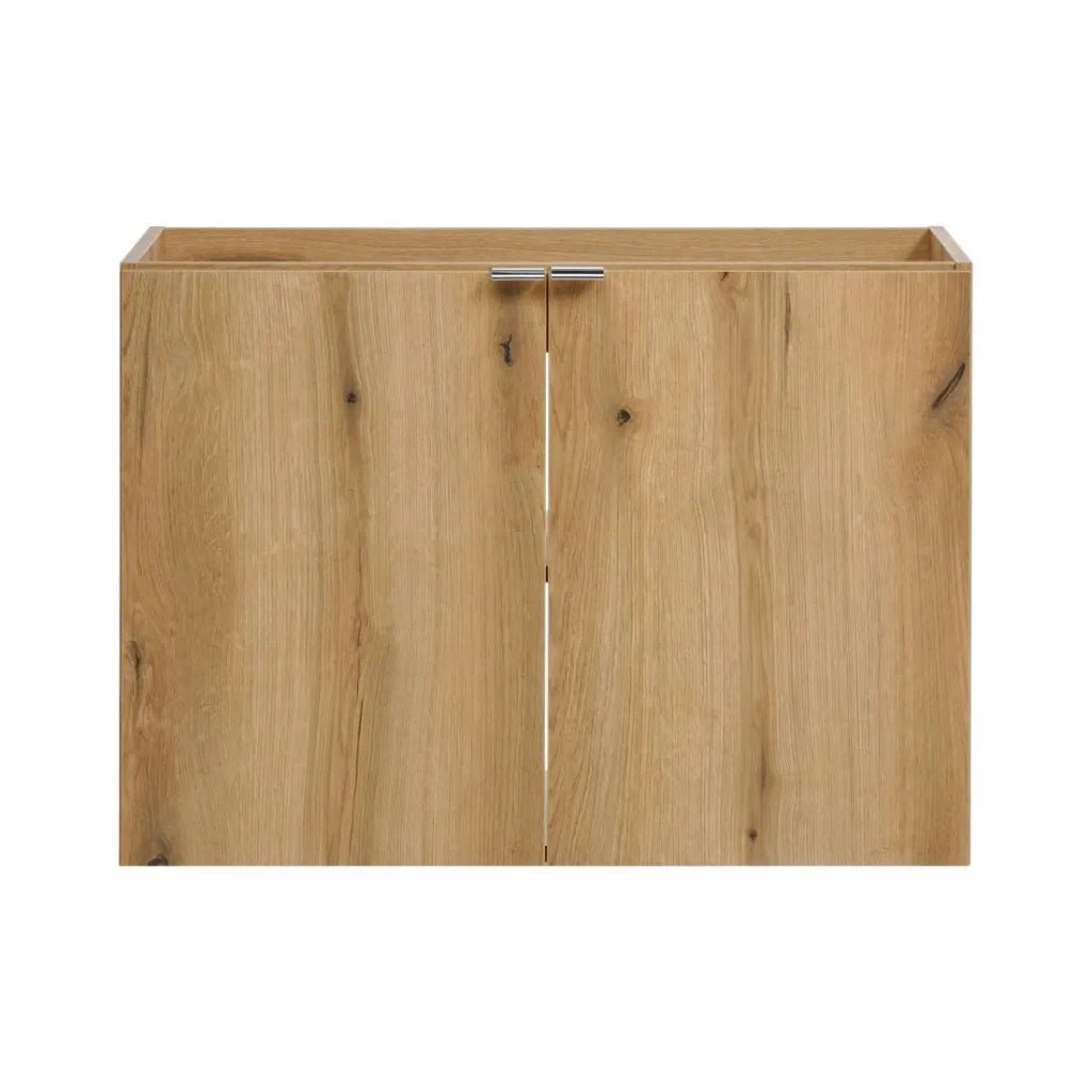 Mobile sottolavabo VANO - 2 porte - Colore quercia - L80 × P57 × H39 cm - Da appendere