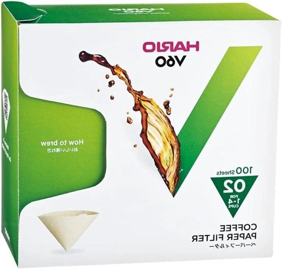Filtro per caffè V60 da 1 litro, naturale senza tavola, dimensione 02