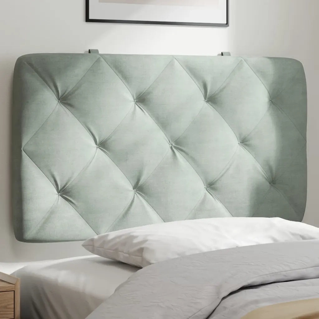 Cuscino Testiera Grigio Chiaro 80 cm in Velluto CFW8215855