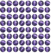 45 pezzi di perle a forma di occhio di gatto viola, 8 mm, rotonde, libere, per la creazione di gioielli, bracciali, collane, orecchini e accessori