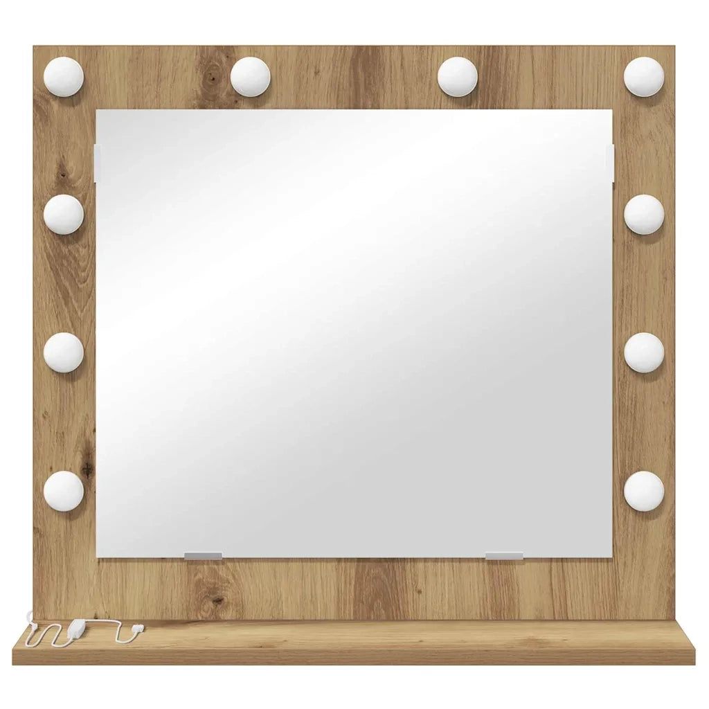 Specchio da Vanità Rovere artigianale 60 x 55 x 18 cm 868292