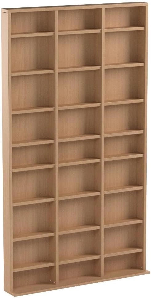 Scaffale porta cd Jukebox, Faggio, 102 x 178 cm