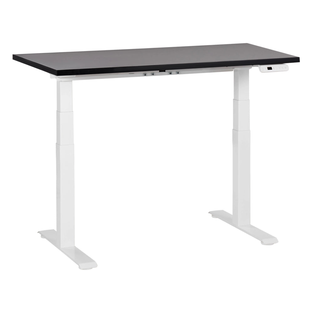 Scrivania regolabile in altezza elettricamente nero e bianco 120 x 72 cm Struttura in acciaio verniciato a polvere