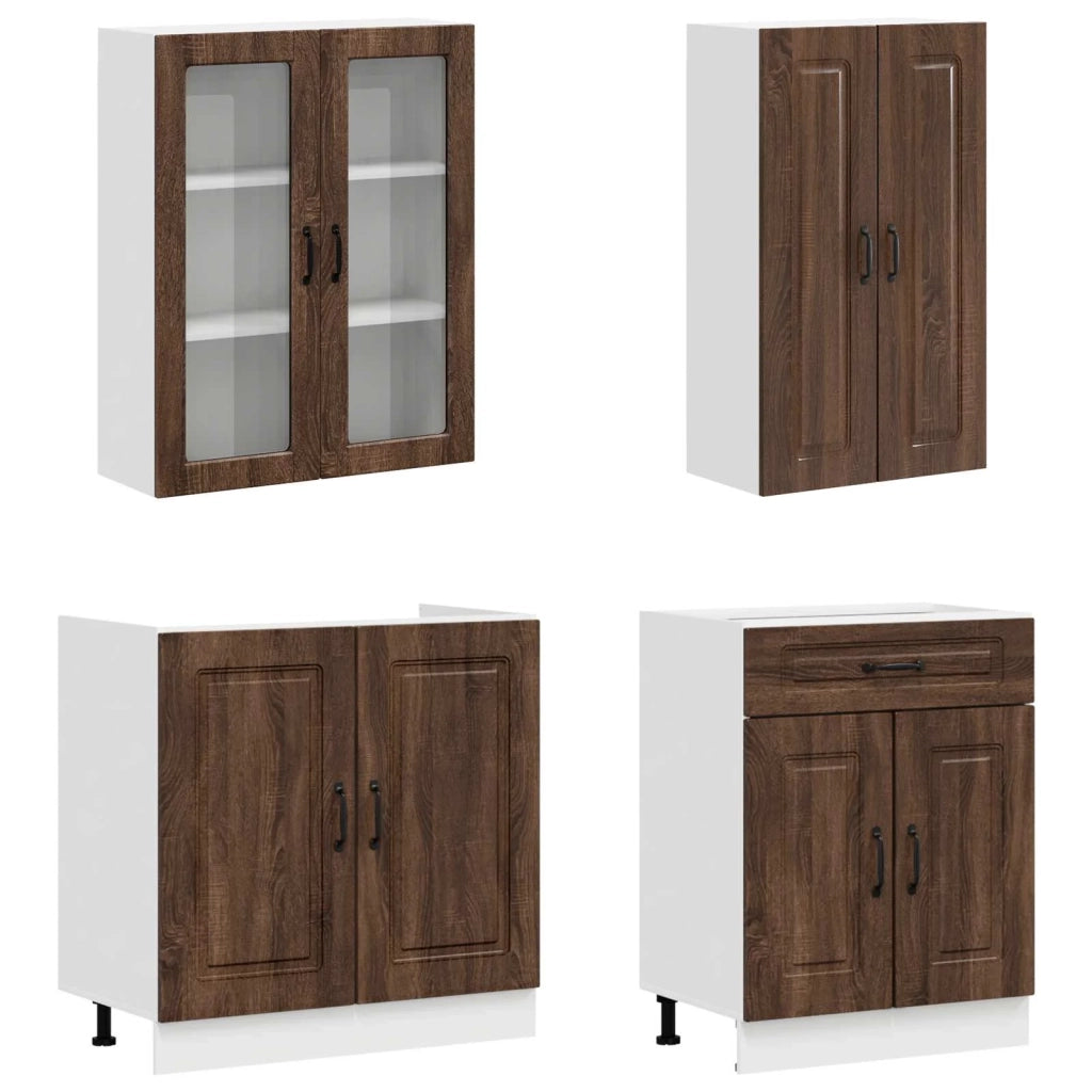 Unità Cucina KALMAR 4 pcs Rovere Marrone Legno ingegnerizzato 3438312