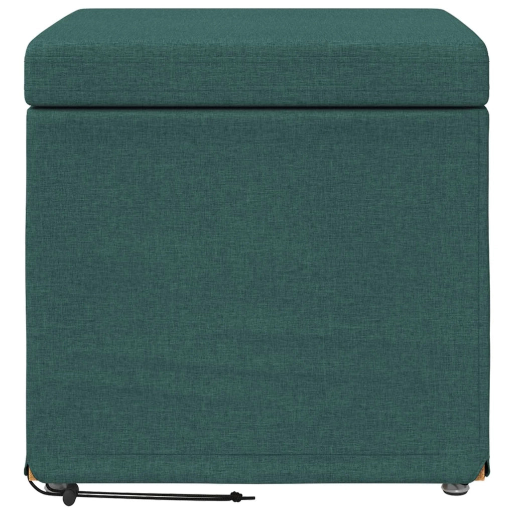 Pouf Verde Scuro 41 x 41 x 40 cm Tessuto e Legno Ingegnerizzato 876746