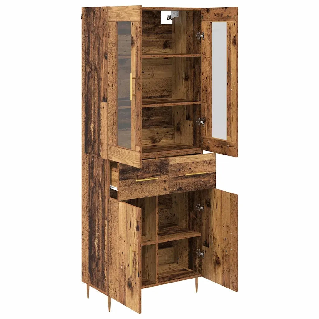 Credenza con cassetto 2 pcs Legno vecchio Legno multistrato