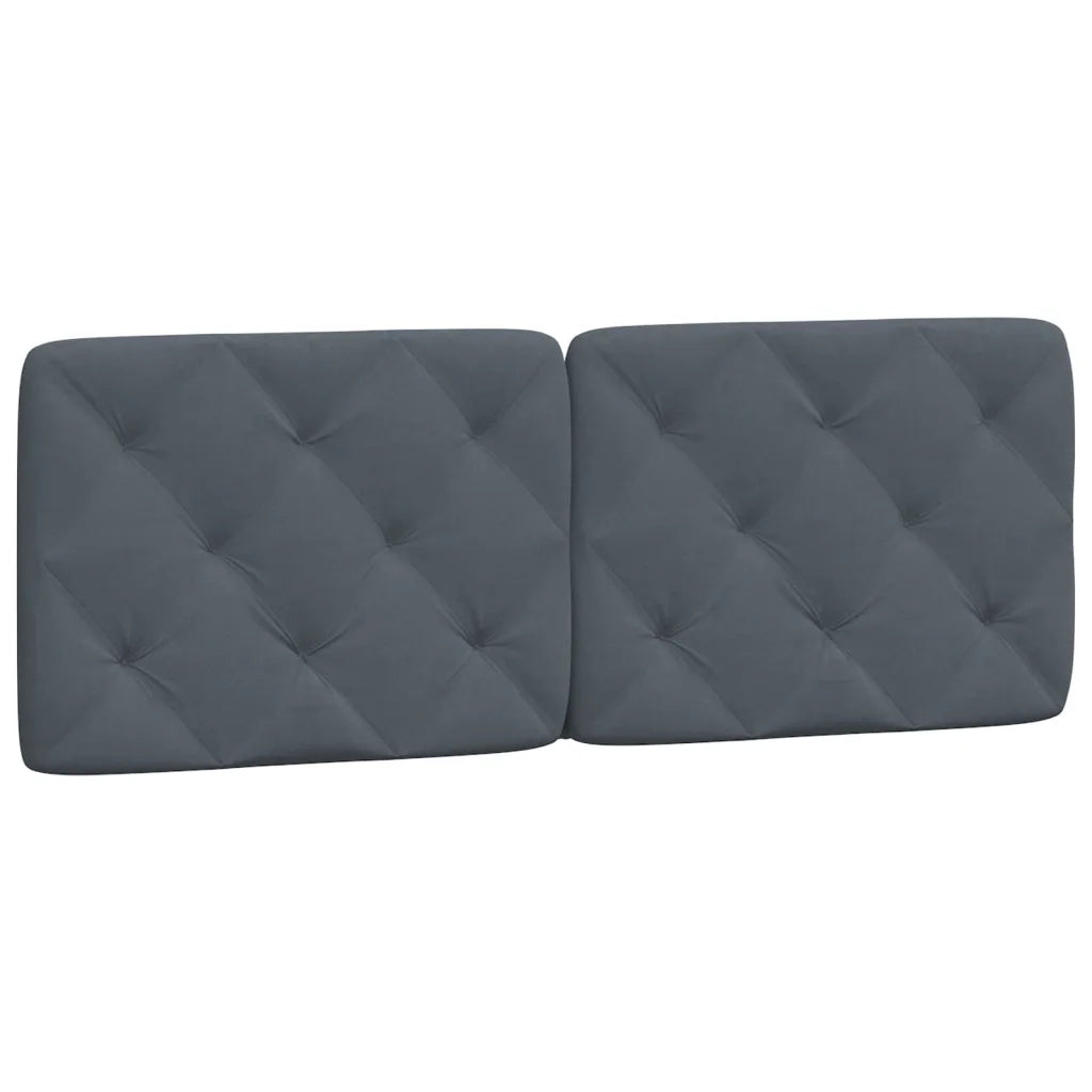 Cuscino Testiera Grigio Scuro 140 cm in Velluto CFW3789106