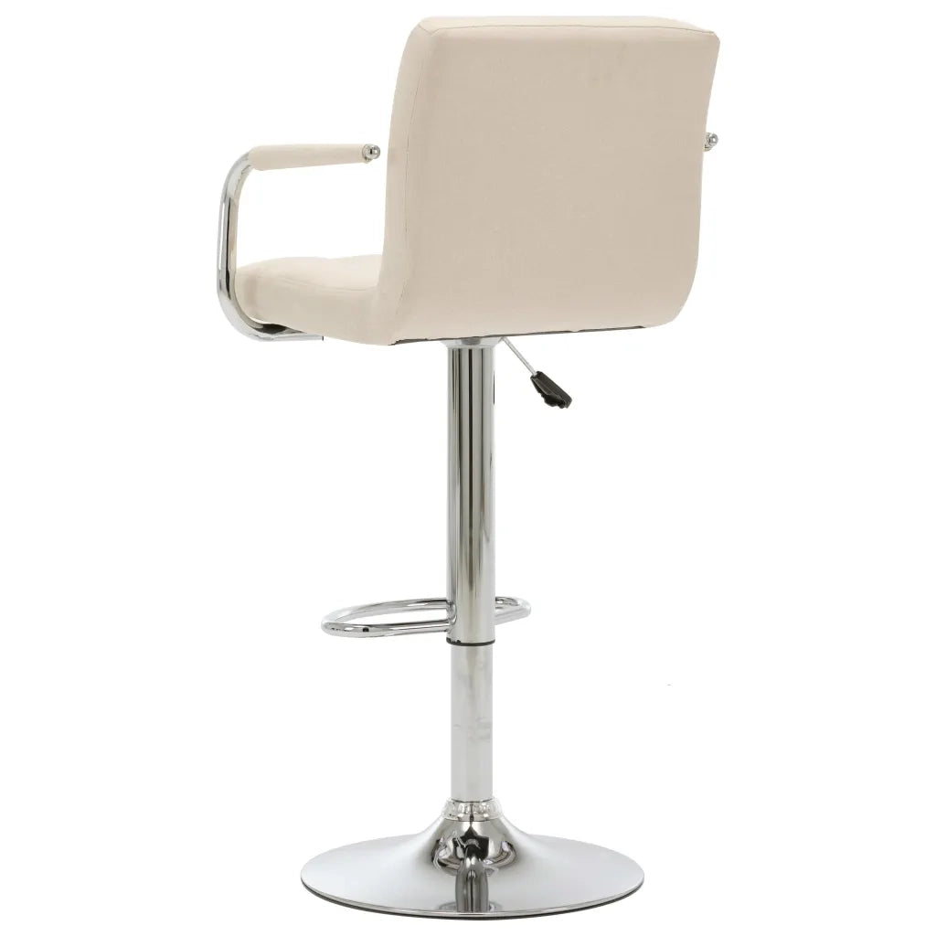 Sedie da Bar 2 pz Crema in Tessuto  cod mxl 70354