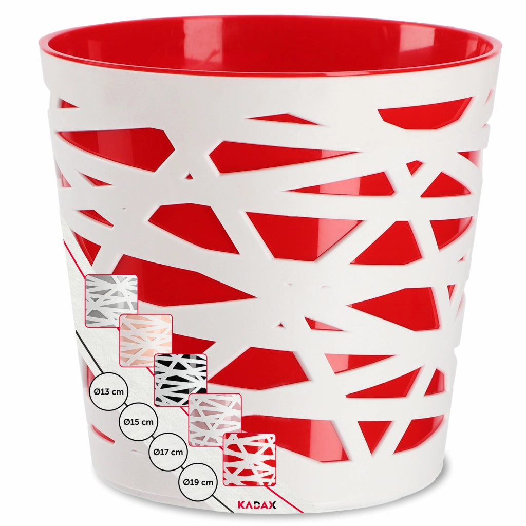 KADAX - Inserto in plastica per vaso di fiori e piante, 19 cm, rosso