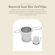 Set di filtri per tè in acciaio inossidabile - Set di setole fini - Manubrio pieghevole - Filtro per tè in polvere - Adatto per tazze e teiere - Resistente alla corrosione
