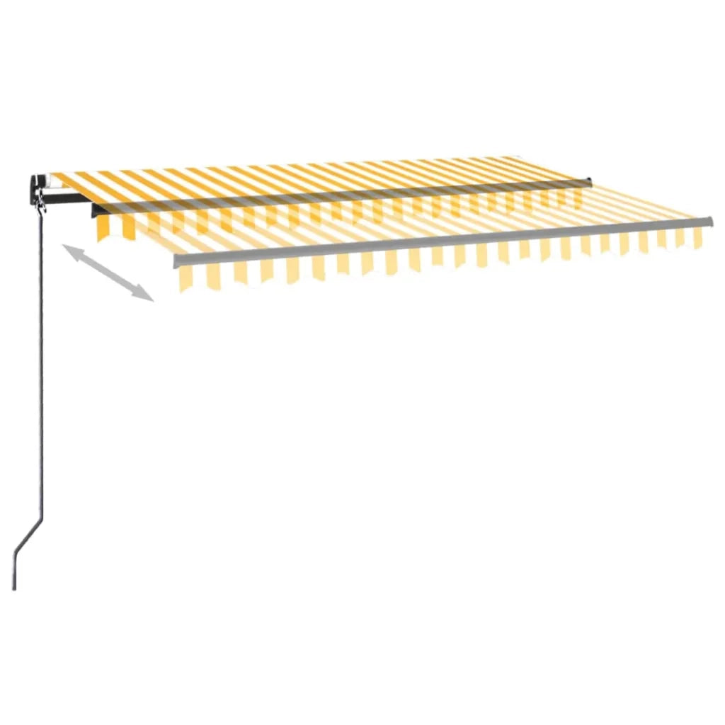 Tendada Sole Retrattile Manuale LED 450x350 cm Giallo Biancocod mxl 96640