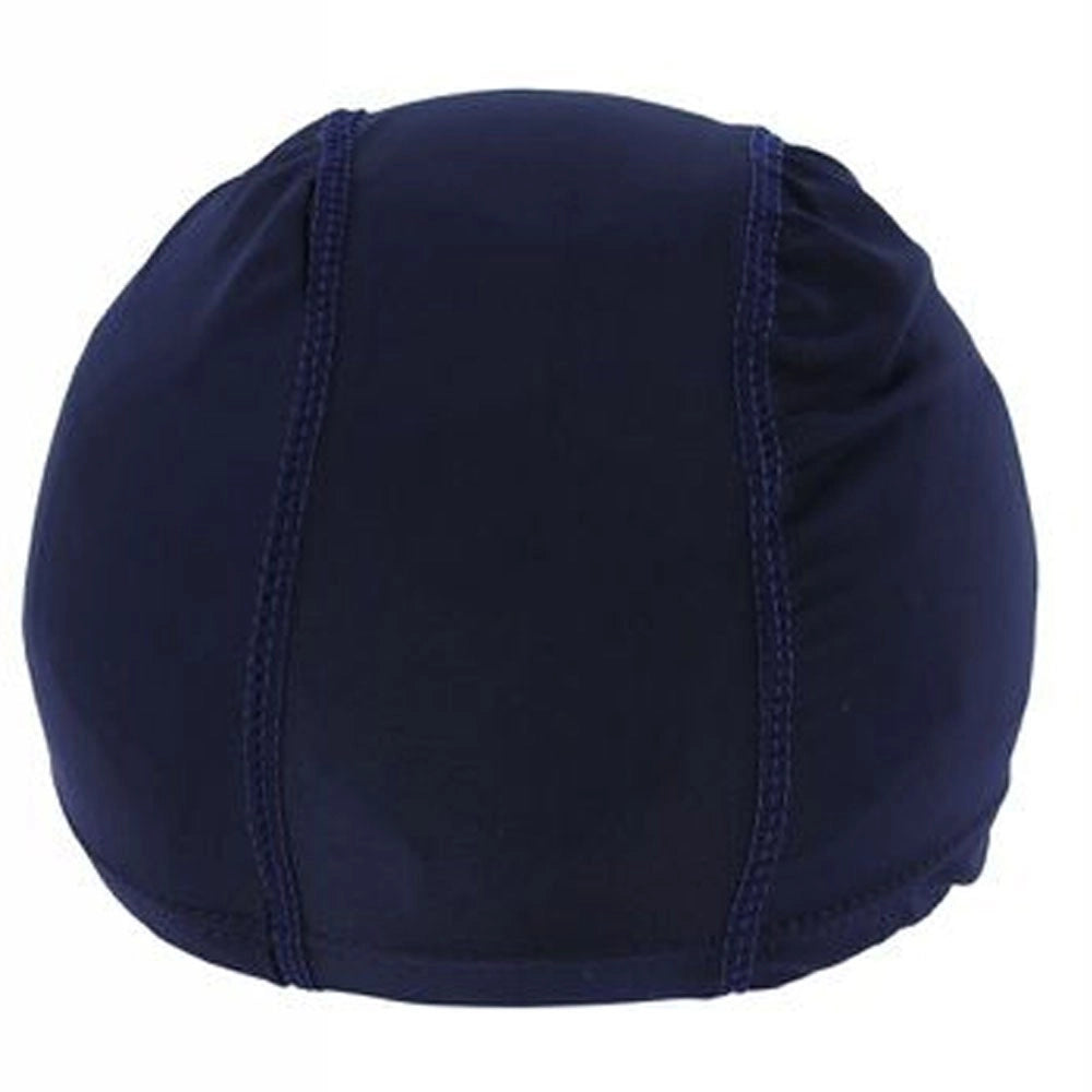 Trade Shop - 3 Pz Cuffia Piscina Mare Nuoto Pressata Monocolore Blu Con Fascia Elastica 2 Cm -