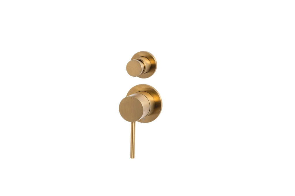 Miscelatore incasso doccia con deviatore in acciaio inox 316L Tubico Tevere T44080 Oro