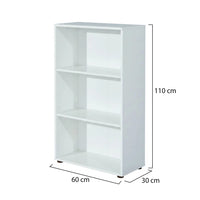 Biblioteca Porte, Libreria 2 Ripiani, 60x30x110h cm Bianco