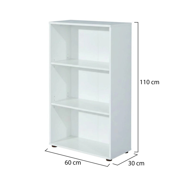 Biblioteca Porte, Libreria 2 Ripiani, 60x30x110h cm Bianco