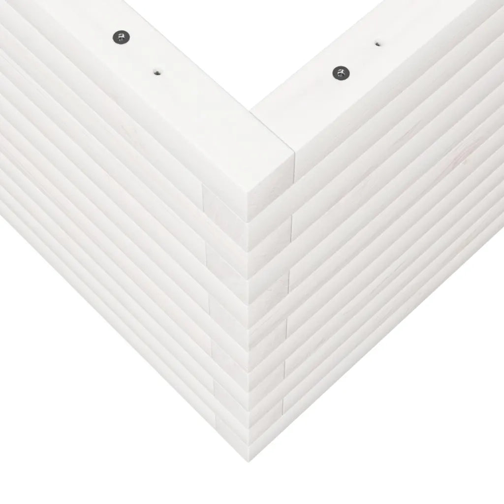 Fioriera da Giardino-Vaso da Esterno Bianca 70x70x45,5cm Legno Massello di Pino
