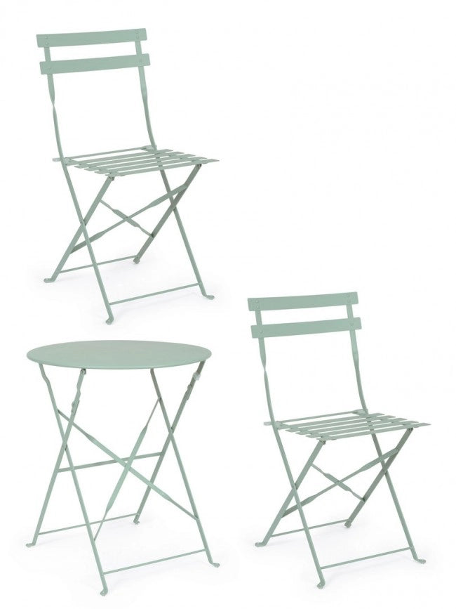 Set tavolo da terrazzo con sedie salvaspazio - WISSANT