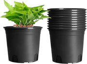 10 pezzi - 22 cm - vasi di plastica spessi - vasi per piante - contenitori per piante - indoor - vaso da giardino - nero