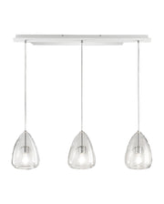 Britton Lampada a Sospensione in Metallo e Vetro Borosilicato Colore Trasparente, Attacco E27 3x40W, Design Moderno ed Elegante per Interni IP20