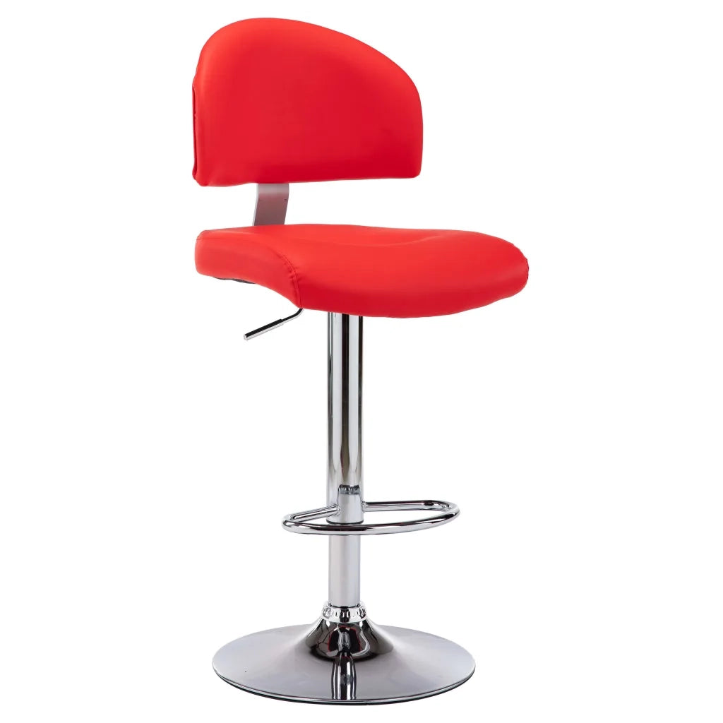 Sgabelli da Bar 2 pz Rossi in Similpelle 249660