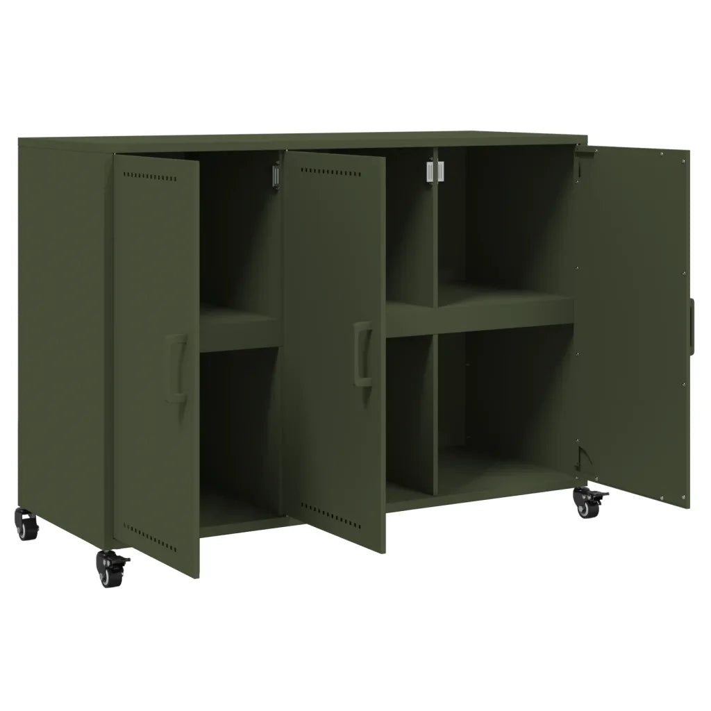 Credenza Verde Oliva 100,5x39x72 cm in Acciaio 846684