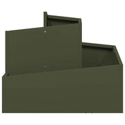 Fioriere | Cassetta per fiori | Vaso da giardino Verde oliva 60 x 60 x 50 cm