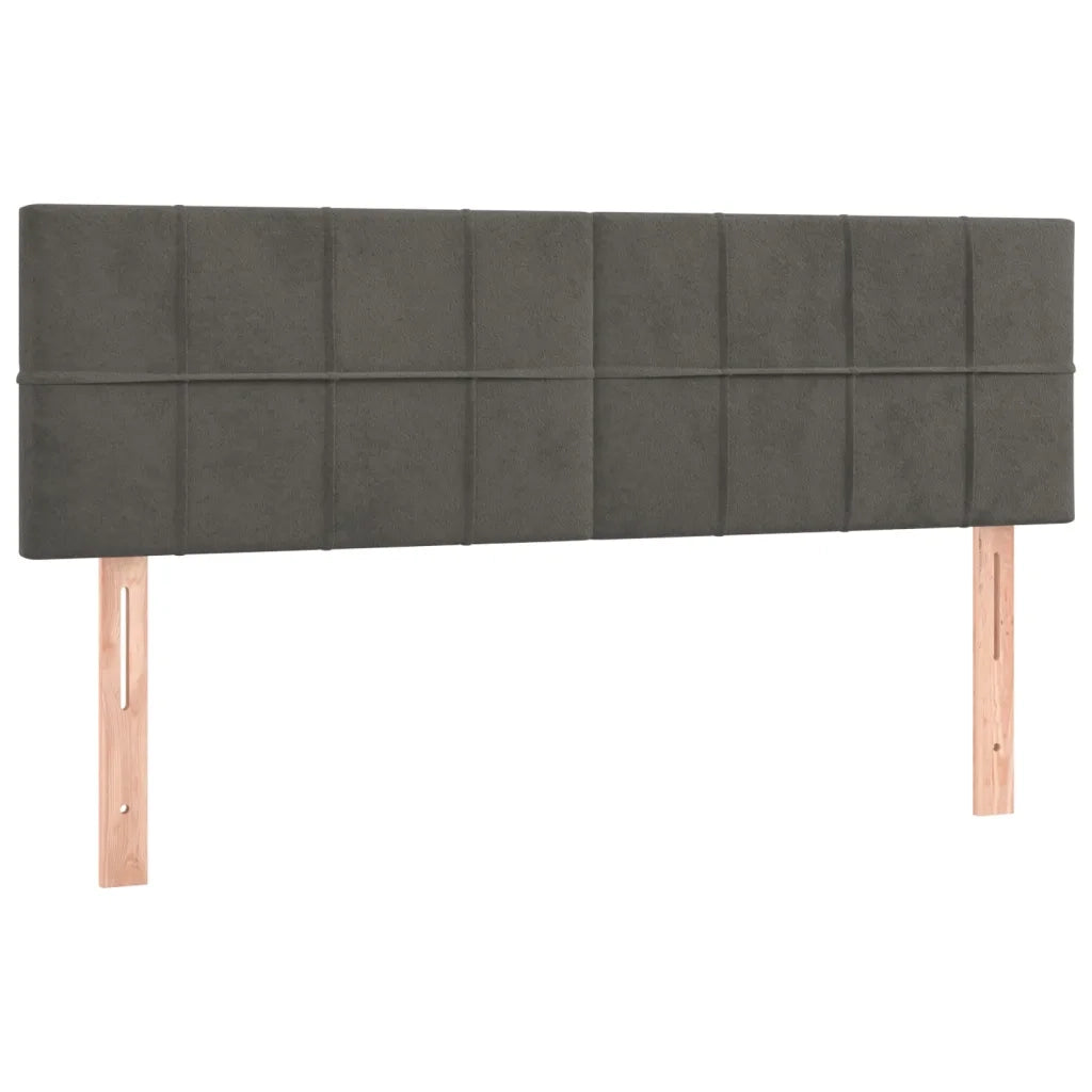 Letto a Molle con Materasso e LED Grigio Scuro 140x190 cm 3134400