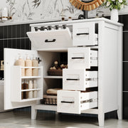 Mobile da Bagno con Lavabo Integrato e Cassetti ¨C MINIMAL ¨C Bianco 76x46x90